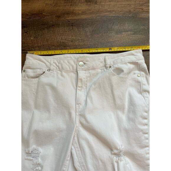 Est 1946 Denim white distressed  hi-rise jeans 12 NWOT - Picture 8 of 9